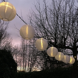 lampion set compleet  20 delig goud zilver