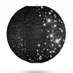 Lampion Zwart glitter