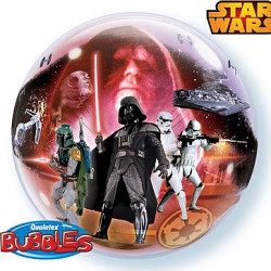 star Wars Bubbel ballon   56 cm  ongevuld