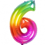 cijfer regenboog 6, zonder vulling