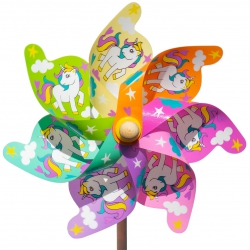 Unicorn molen   31 cm diameter  76 cm hoog