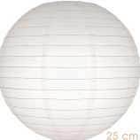 Lampion wit  25 cm 5 stuks