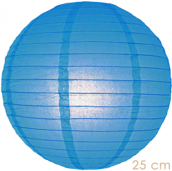 Lampion blauw  25 cm 10 stuks