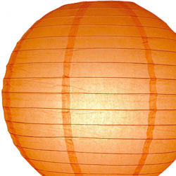 Lampion oranje 25 cm 5 stuks
