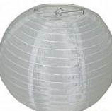 weerbestendige nylon lampion 35 cm doorsnee , wit